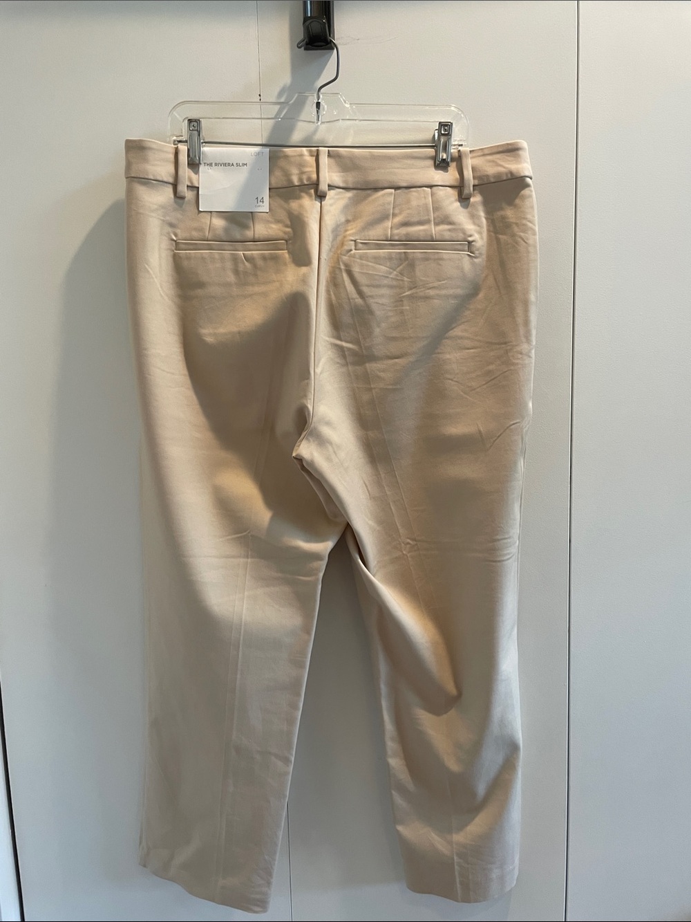 Beige womens Dress Pants - The loft Slim